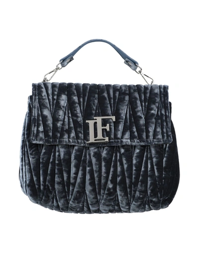 Shop La Fille Des Fleurs Handbags In Slate Blue