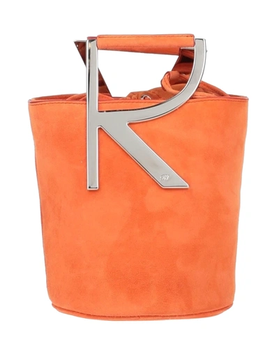Shop Roger Vivier Woman Handbag Orange Size - Soft Leather