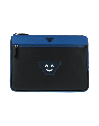 Shop Emporio Armani Handbags In Blue
