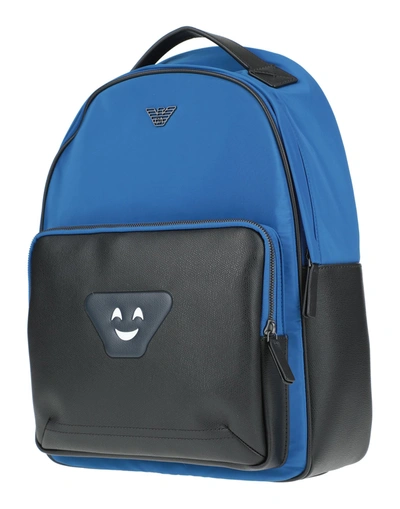 Shop Emporio Armani Backpacks In Blue