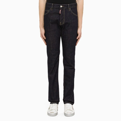 Shop Dsquared2 Dark Blue Straight Jeans