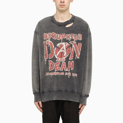 Shop Dsquared2 Grey D & D Slouch Sweater