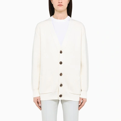 Shop Golden Goose Off White V-neck Cardigan