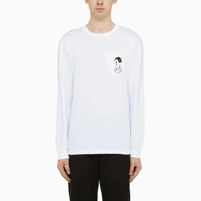 Shop Clot White Printed Long-sleeved T-shirt