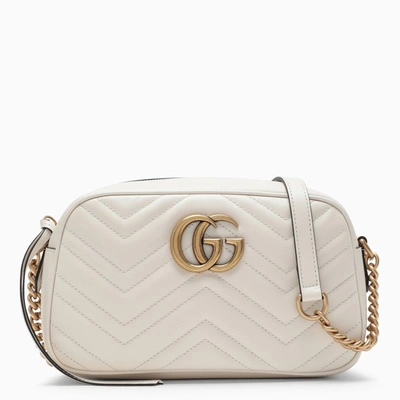 Shop Gucci White Gg Marmont Small Bag