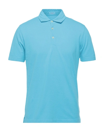 Shop Altea Polo Shirts In Turquoise
