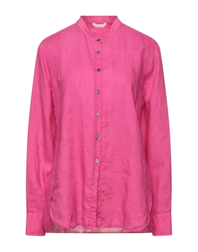 Shop Caliban Woman Shirt Fuchsia Size 12 Linen In Pink