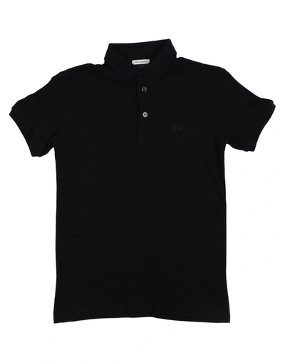 Shop Dolce & Gabbana Toddler Boy Polo Shirt Midnight Blue Size 3 Cotton