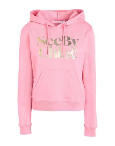 Shop See By Chloé Woman Sweatshirt Pink Size Xs Cotton