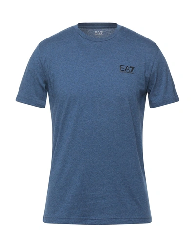 Shop Ea7 Man T-shirt Blue Size Xl Cotton