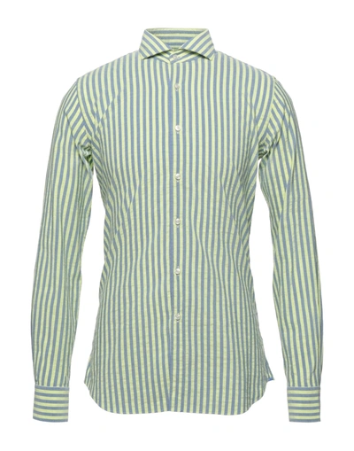 Shop Xacus Man Shirt Yellow Size 17 ½ Cotton, Polyester