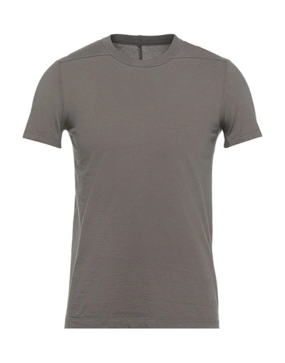 Shop Rick Owens T-shirts In Dove Grey