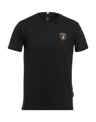 Shop Automobili Lamborghini T-shirts In Black