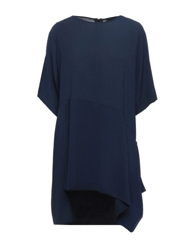 Shop Maria Calderara Woman Top Midnight Blue Size 0 Polyester, Elastane