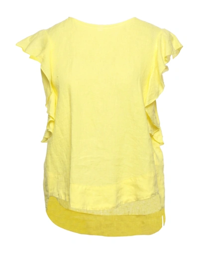 Shop Lim Woman Top Yellow Size 6 Linen