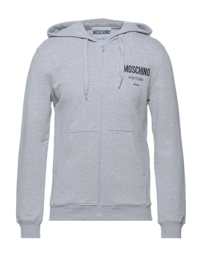 Shop Moschino Man Sweatshirt Light Grey Size 40 Cotton
