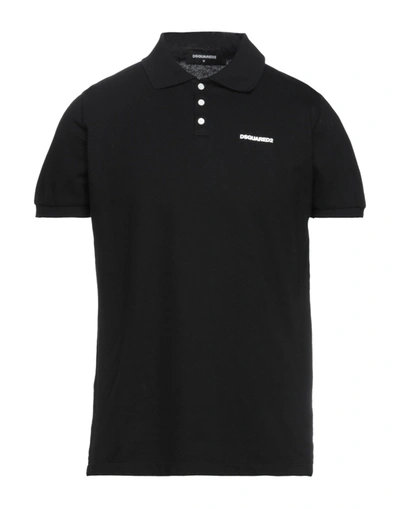 Shop Dsquared2 Polo Shirts In Black