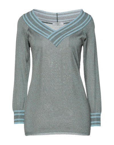 Shop Charlott Woman Sweater Sage Green Size L Cotton, Polyester, Viscose