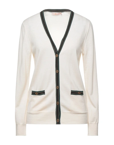 Shop Tory Burch Cardigans In Ivory