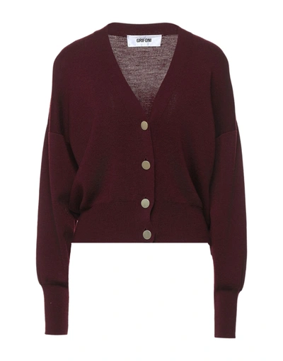 Shop Mauro Grifoni Cardigans In Maroon