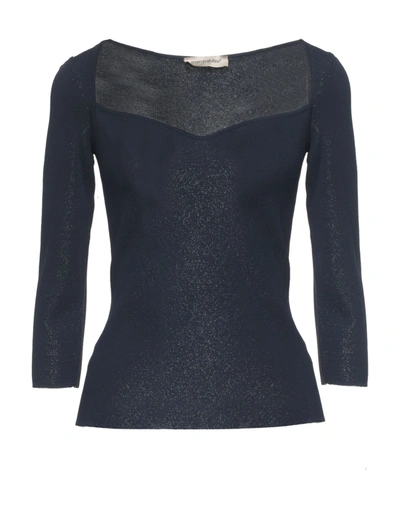 Shop Gentryportofino Woman Sweater Midnight Blue Size 12 Viscose, Polyester
