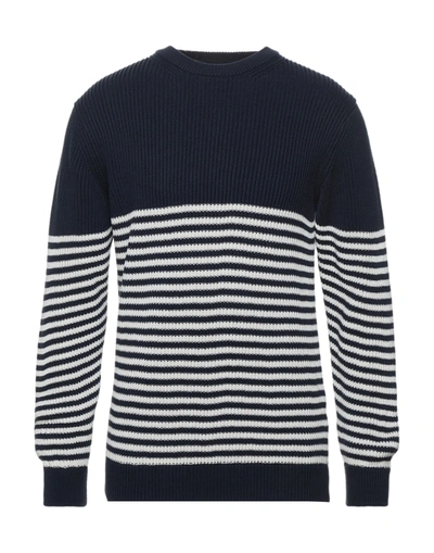 Shop Yoon Man Sweater Midnight Blue Size 44 Cotton