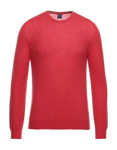 Shop Fedeli Man Sweater Red Size 40 Cashmere, Polyamide
