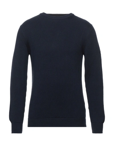 Shop Yoon Man Sweater Midnight Blue Size 44 Cotton