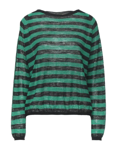 Shop Momoní Woman Sweater Green Size Xs Linen, Polyester