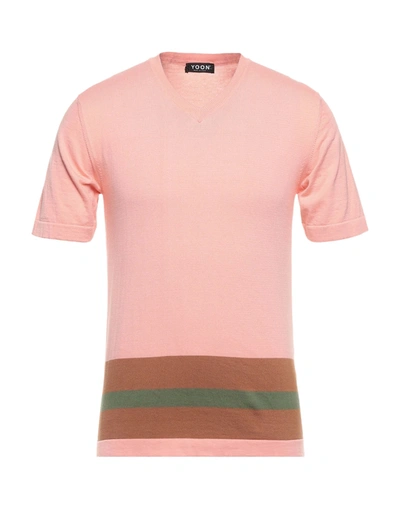 Shop Yoon Man Sweater Pink Size 42 Cotton