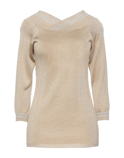 Shop Charlott Woman Sweater Sand Size Xl Viscose, Polyester In Beige