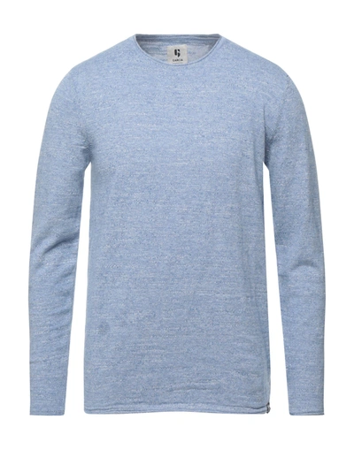 Shop Garcia Man Sweater Azure Size S Cotton In Blue