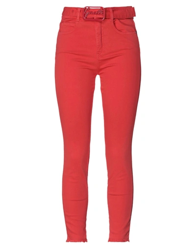 Shop Gaelle Paris Gaëlle Paris Woman Jeans Red Size 29 Cotton, Polyester, Elastane
