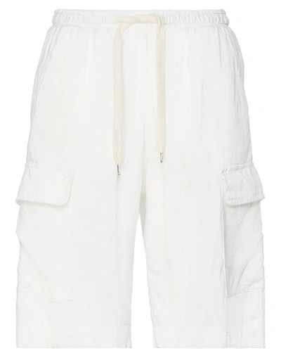 Shop Imperial Man Shorts & Bermuda Shorts White Size Xs Linen, Cotton, Elastane
