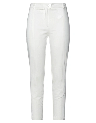 Shop Cristinaeffe Woman Pants White Size 8 Cotton, Nylon, Elastane