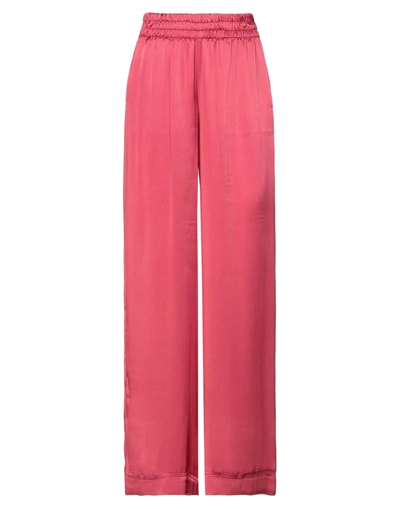 Shop Semicouture Woman Pants Red Size 8 Acetate, Silk