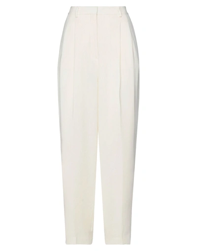 Shop Tory Burch Woman Pants Ivory Size 10 Triacetate, Polyester In White