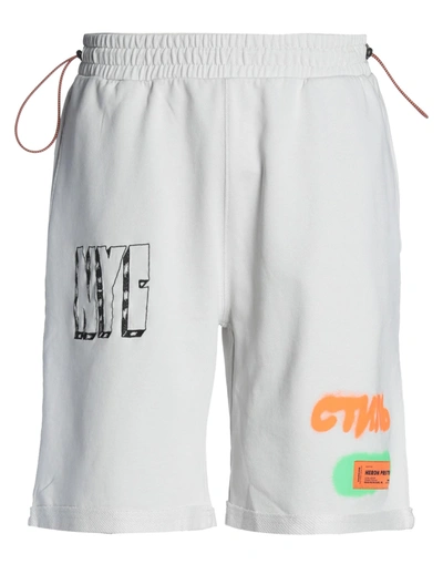 Shop Heron Preston Shorts & Bermuda Shorts In Light Grey