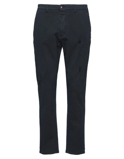 Shop Messagerie Man Pants Midnight Blue Size 36 Cotton, Elastane