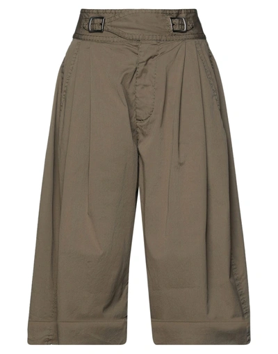 Shop Dsquared2 Woman Shorts & Bermuda Shorts Military Green Size 2 Cotton, Elastane