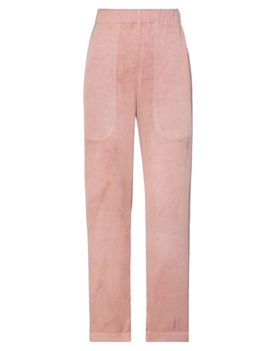 Shop Dondup Woman Pants Pastel Pink Size 6 Viscose