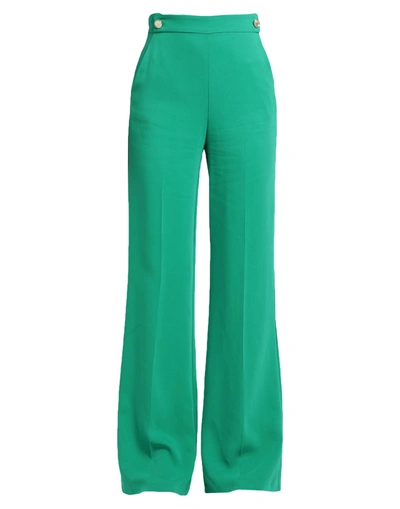 Shop Pinko Woman Pants Green Size 8 Viscose, Elastane