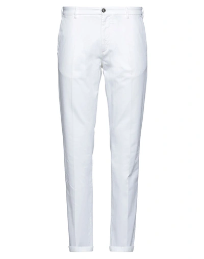 Shop 40weft Man Pants White Size 38 Cotton, Linen, Lycra