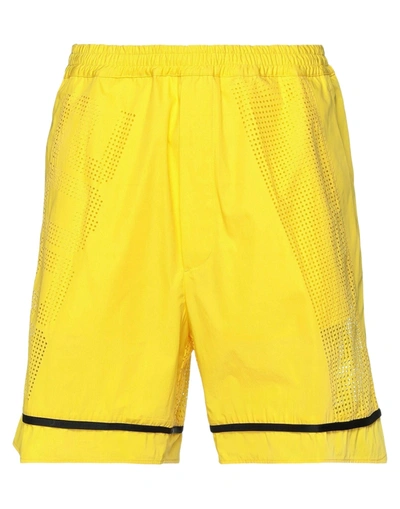 Shop Dsquared2 Man Shorts & Bermuda Shorts Yellow Size L Cotton