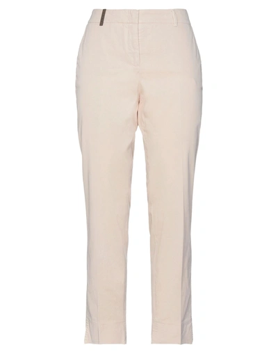 Peserico Bead-embellished Trousers In Neutral