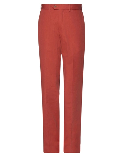 Shop Jasper Reed Man Pants Rust Size 38 Cotton In Red