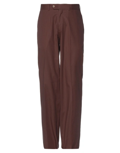 Shop Jasper Reed Man Pants Cocoa Size 36 Cotton In Brown