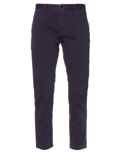 Shop Pt Torino Man Pants Dark Purple Size 35 Cotton, Elastane