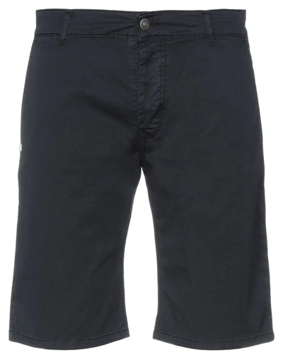 Shop Grey Daniele Alessandrini Man Shorts & Bermuda Shorts Midnight Blue Size 30 Cotton, Elastane