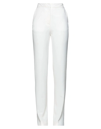 Shop Space Simona Corsellini Simona Corsellini Woman Pants White Size 10 Polyester, Elastane